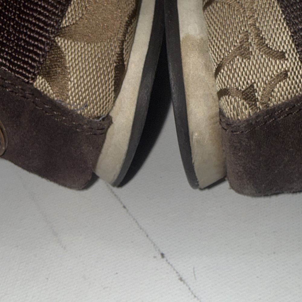 Coach Signature C Logo Canvas Brown Classic Patent Leather Sneakers Women's 9.5 - Picture 11 of 13